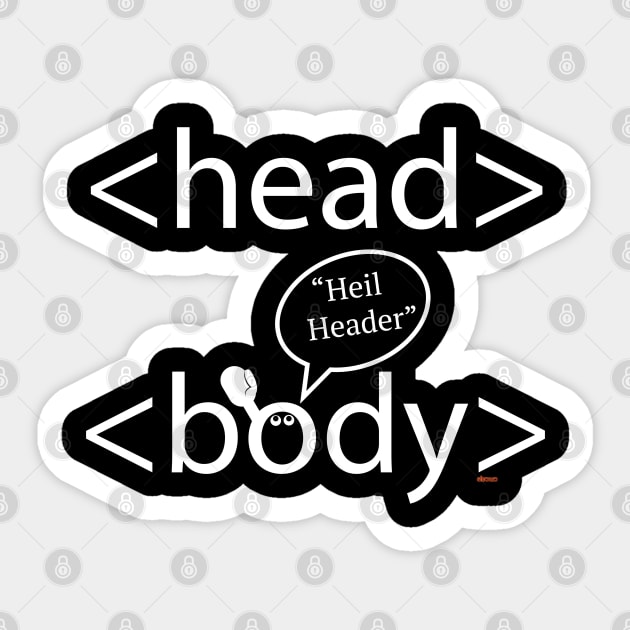 head and body Sticker by eltronco